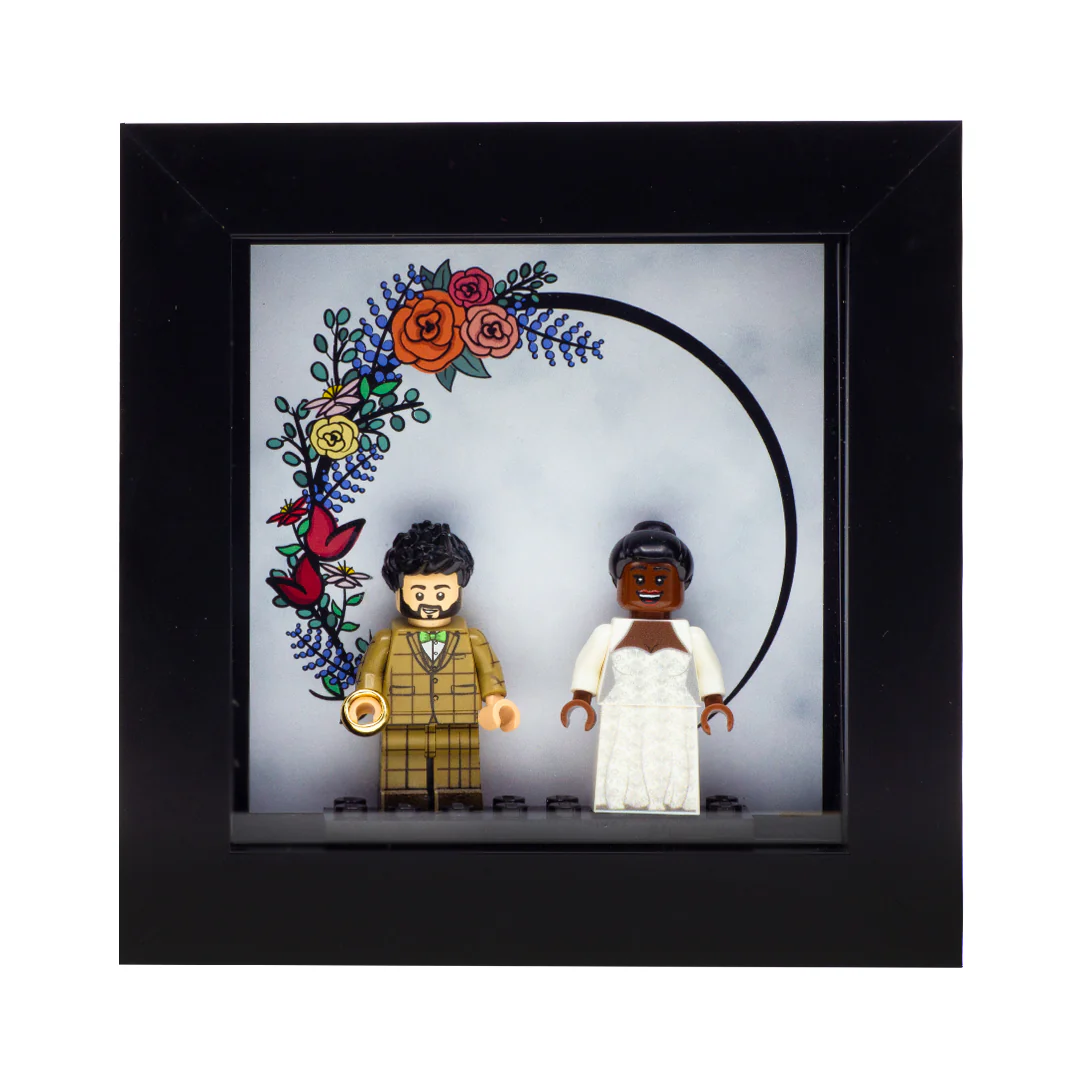Flower Arch Couples Frame - Custom Minifigure Display - Image 2