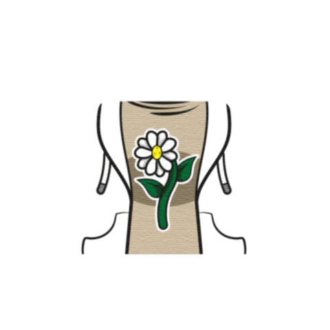 Flower Tee Under Hoodie - Custom Design Minifigure Torso - Image 31