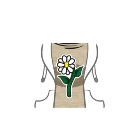 Flower Tee Under Hoodie - Custom Design Minifigure Torso - Image 32