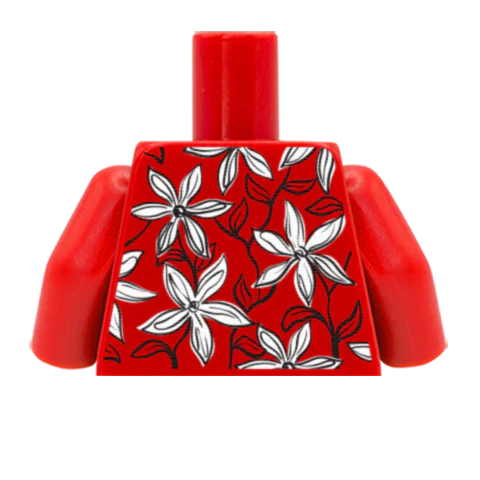 Flowery Top - Custom Design Minifigure Torso - Image 64