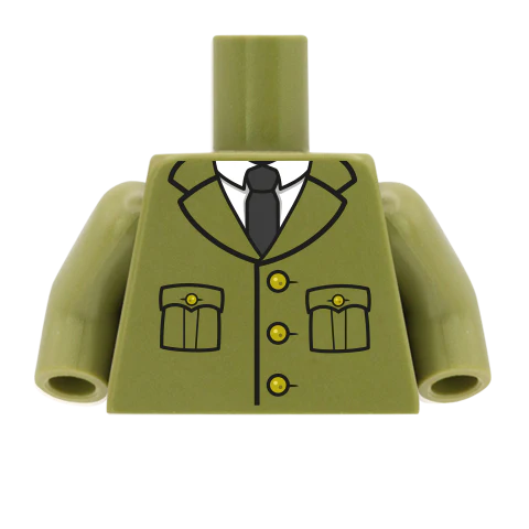 Formal Military Jacket - Custom Design Minifigure Torso
