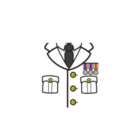 Formal Military Jacket With Medals - Custom Design Minifigure Torso - Image 31