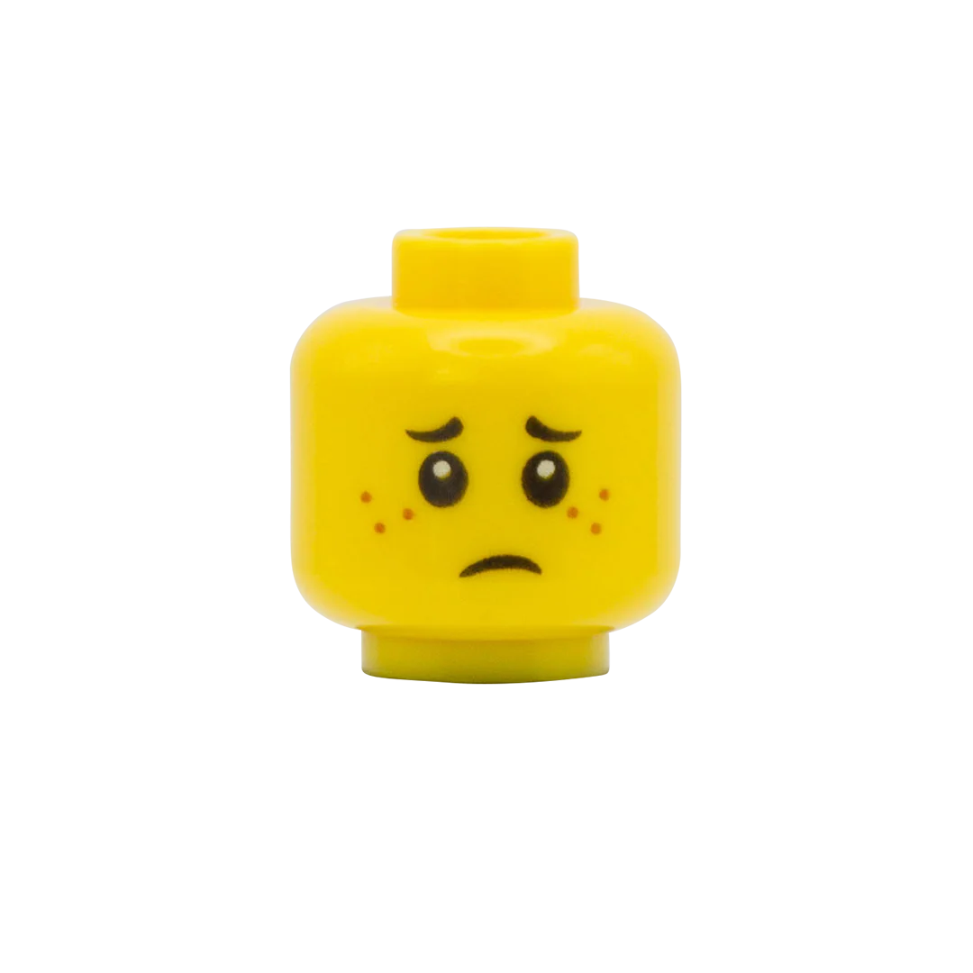 Freckles Sad / Happy - LEGO Minifigure Head