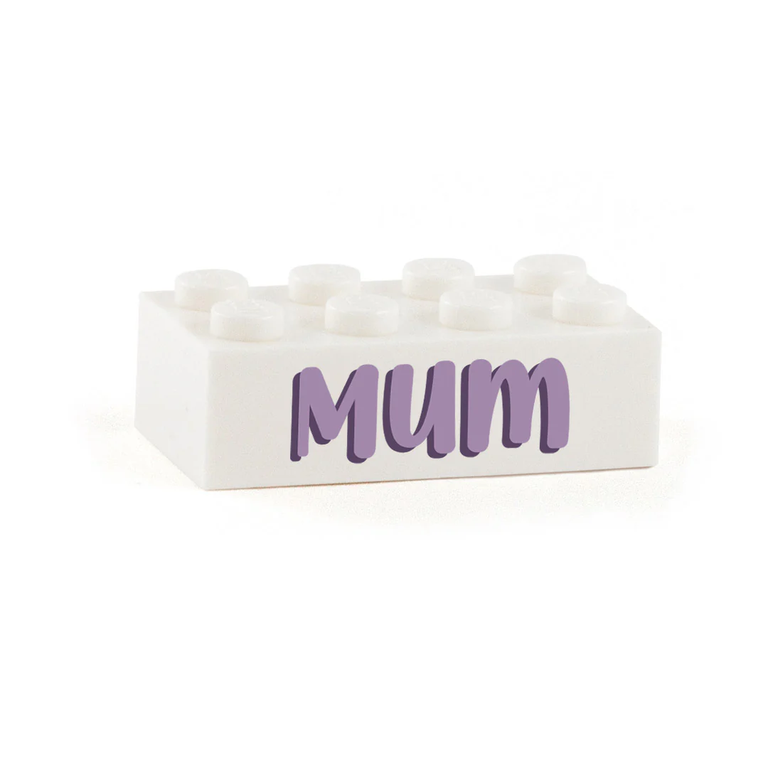 Fun Font Family Display Brick - Custom Printed 2 x 4 Brick