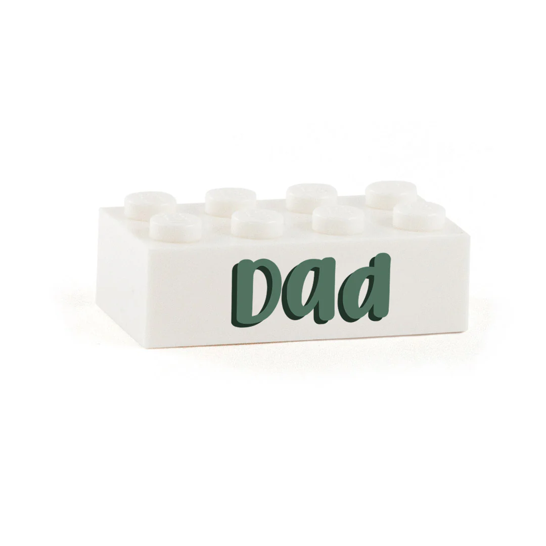 Fun Font Family Display Brick - Custom Printed 2 x 4 Brick - Image 3