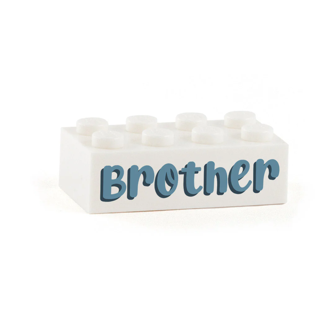Fun Font Family Display Brick - Custom Printed 2 x 4 Brick - Image 4