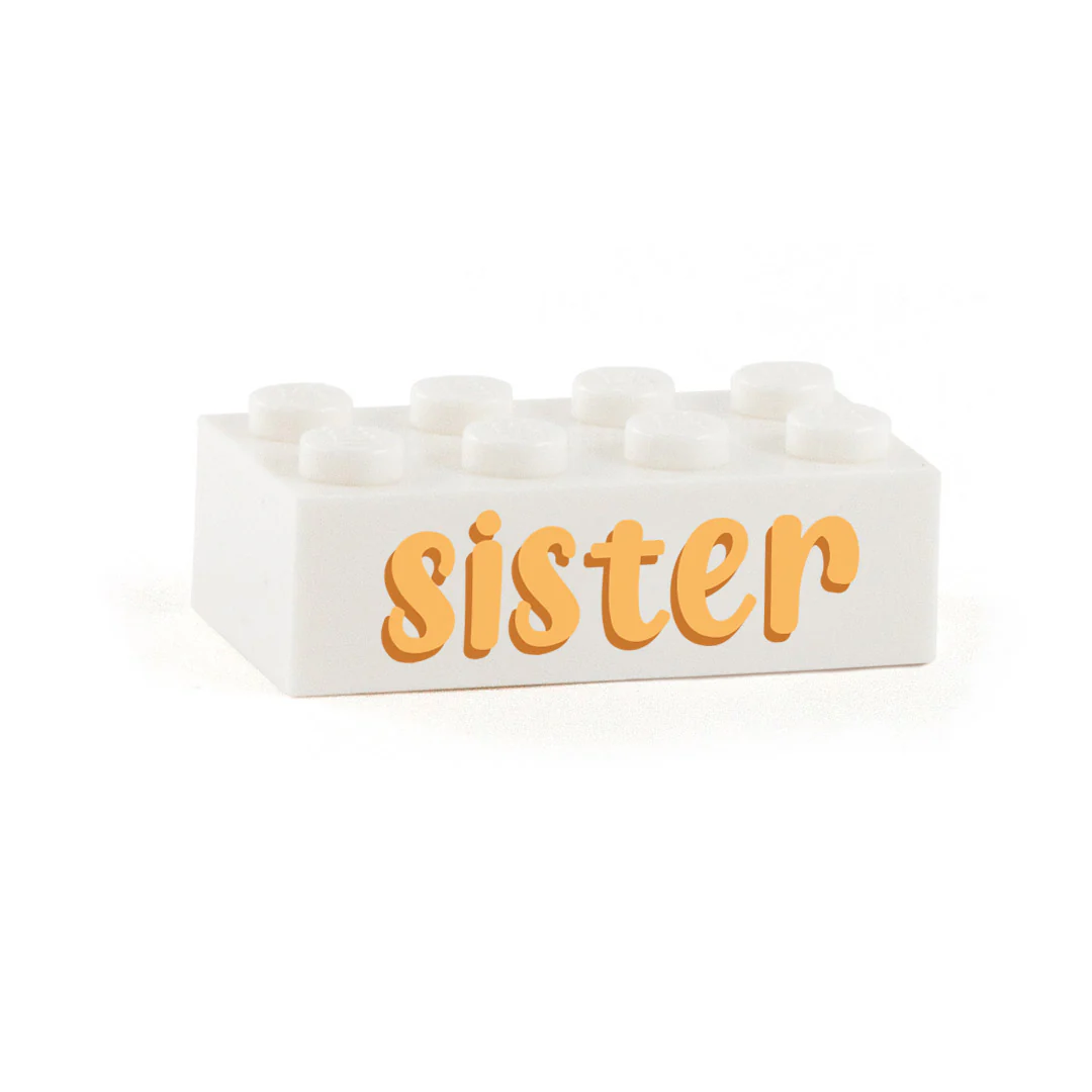 Fun Font Family Display Brick - Custom Printed 2 x 4 Brick - Image 5