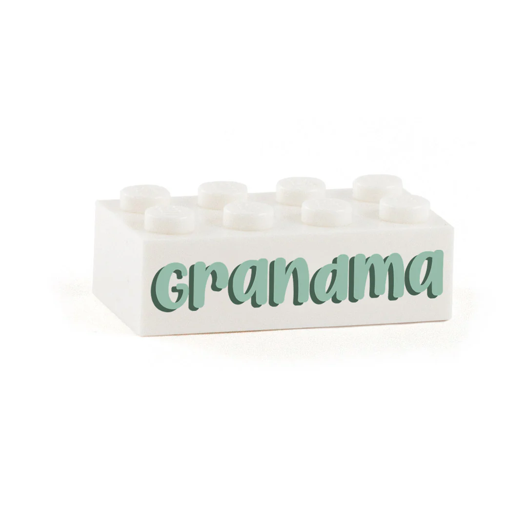 Fun Font Family Display Brick - Custom Printed 2 x 4 Brick - Image 6