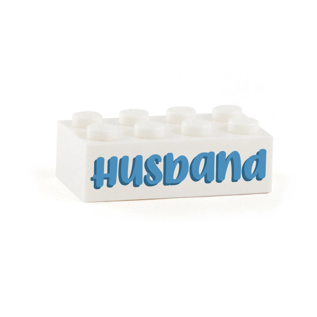 Fun Font Family Display Brick - Custom Printed 2 x 4 Brick - Image 8