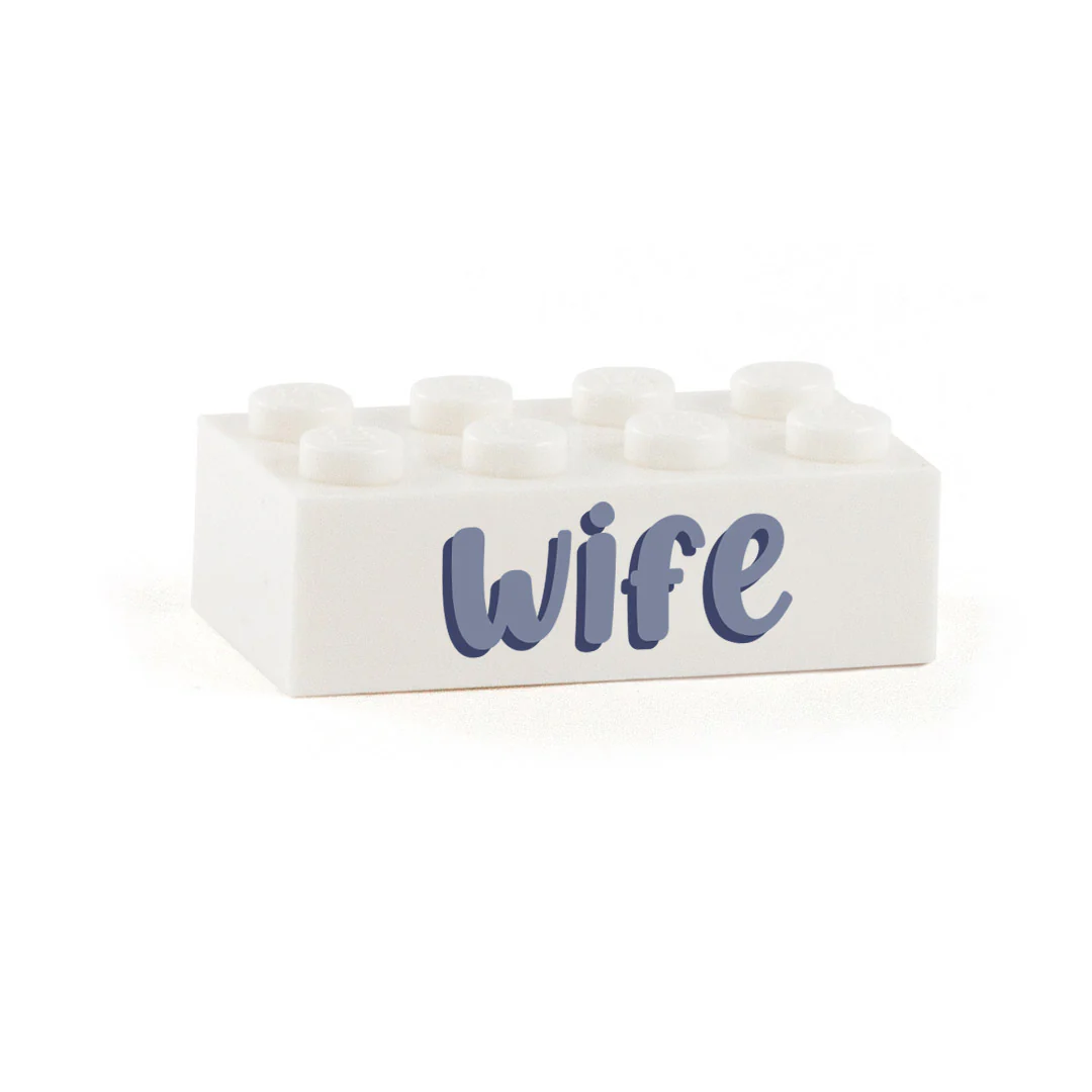 Fun Font Family Display Brick - Custom Printed 2 x 4 Brick - Image 9