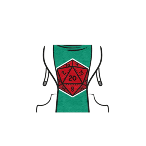 Gaming Tee Under Hoodie (D20) - Custom Design Minifigure Torso - Image 31