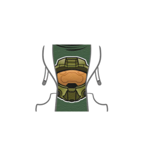 Gaming Tee Under Hoodie (Space Spartan) - Custom Design Minifigure Torso - Image 32
