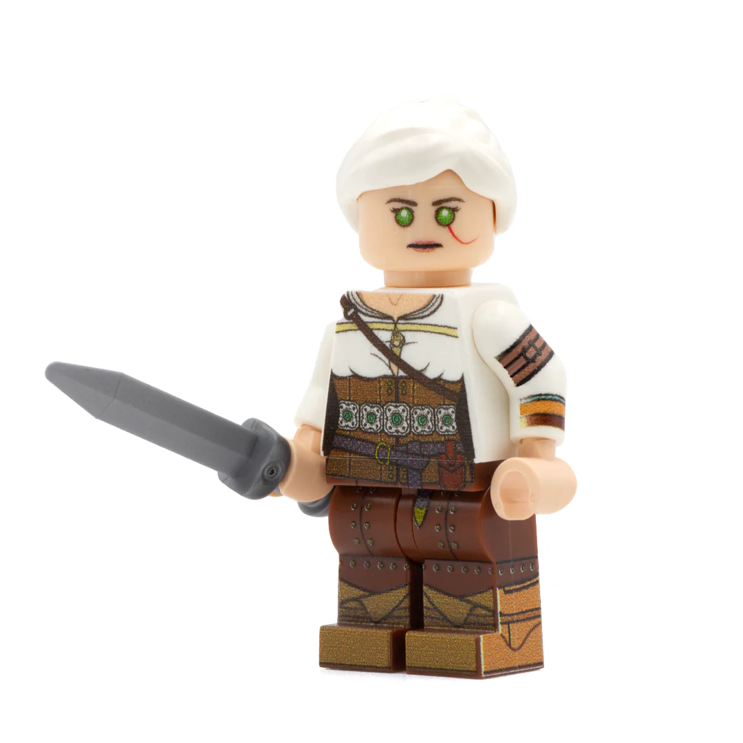 Geralt of Brickia and Ciri (video game version) - Custom Design Minifigure - Image 4