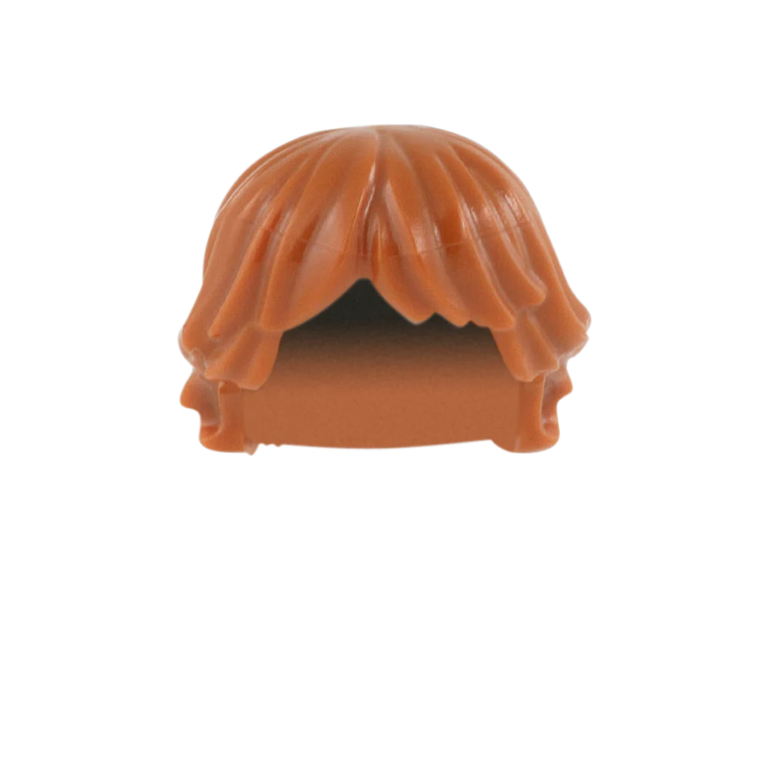 Ginger Short Shaggy with Parted Fringe - LEGO Minifigure Hair