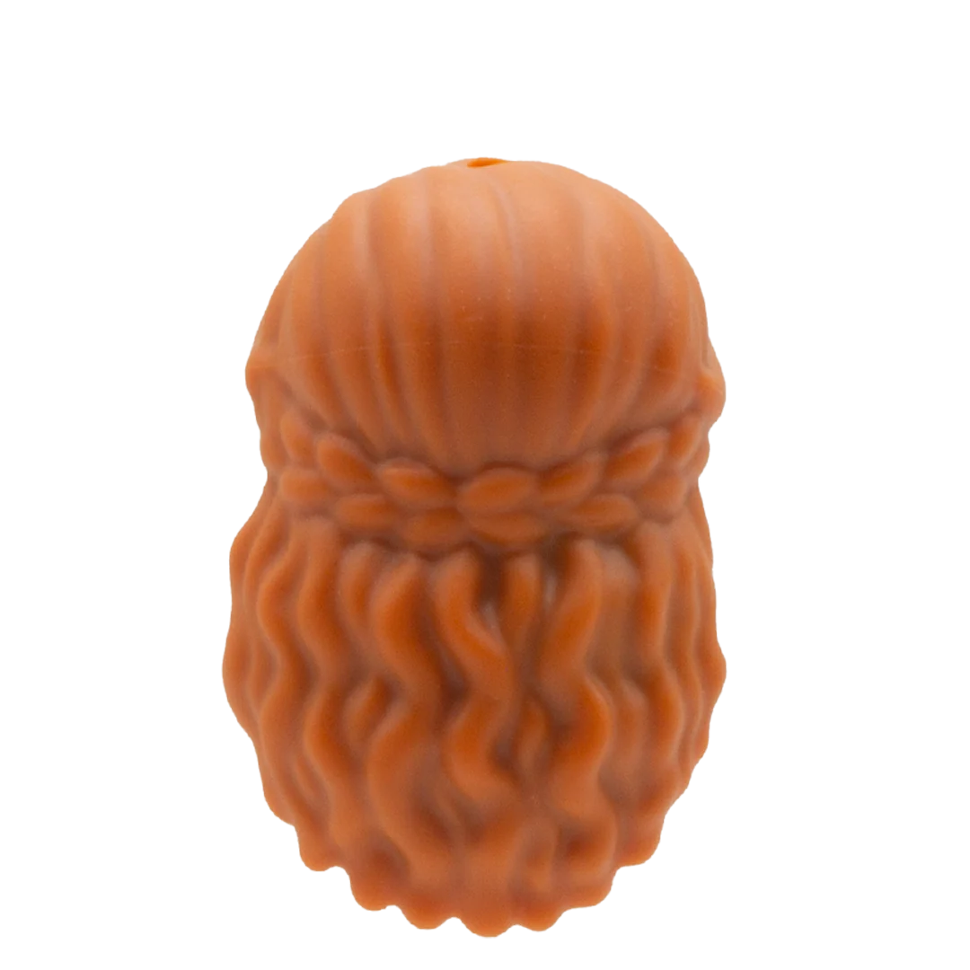 Ginger Wavy with Tied Plait - LEGO Minifigure Hair - Image 2
