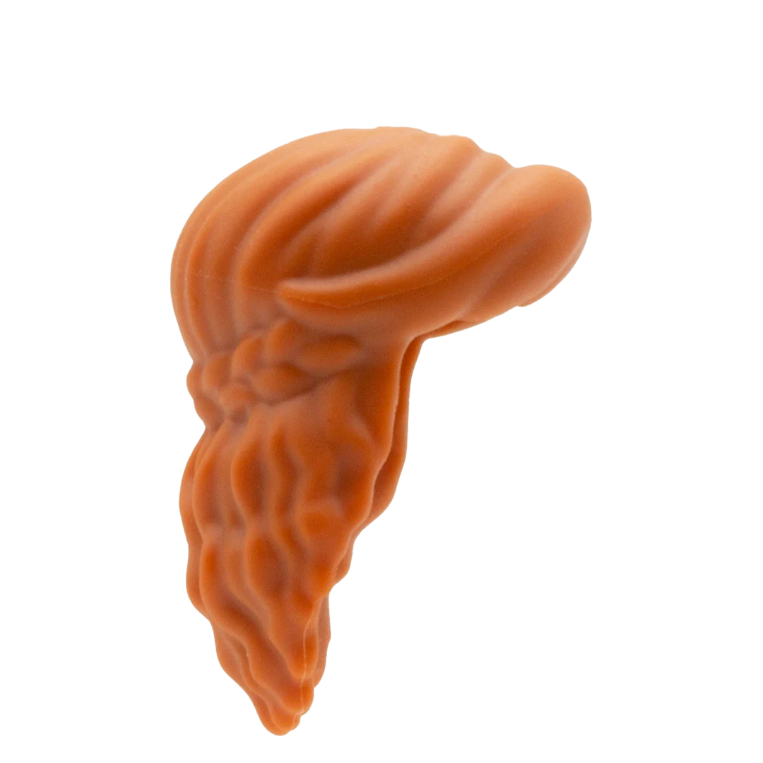 Ginger Wavy with Tied Plait - LEGO Minifigure Hair - Image 3