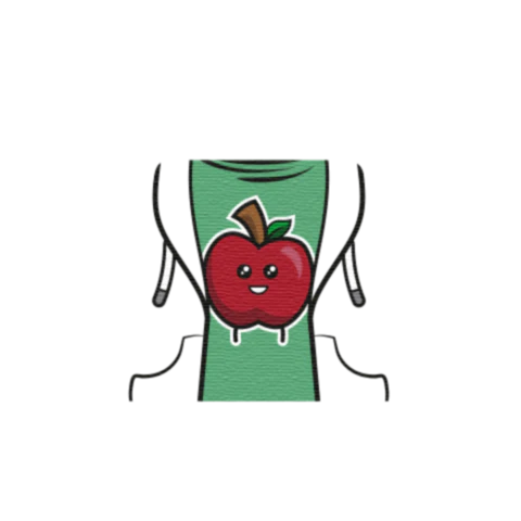 Happy Apple Tee Under Hoodie - Custom Design Minifigure Torso - Image 31
