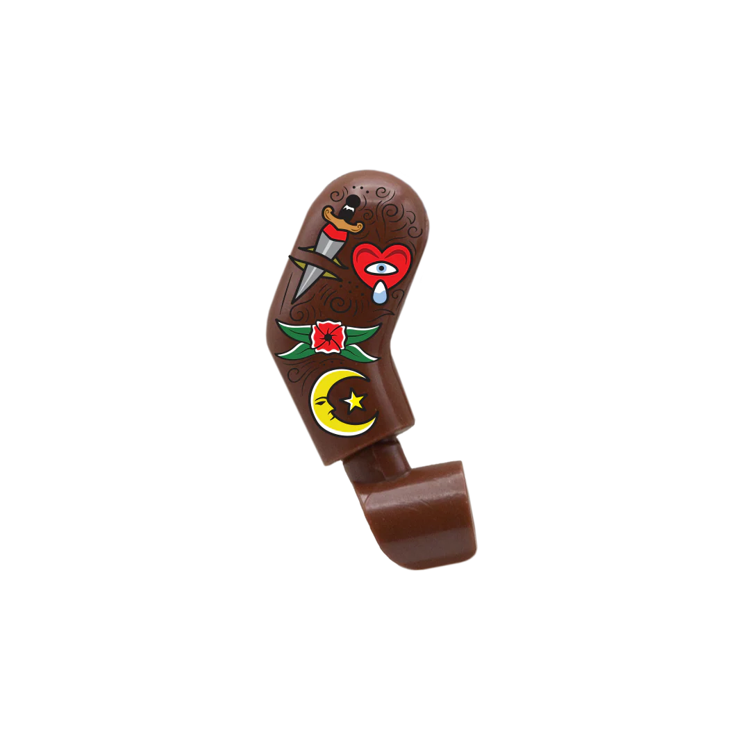 Heart, Dagger, Moon Sleeve Tattoo - Custom Design Minifigure Arm - Image 9