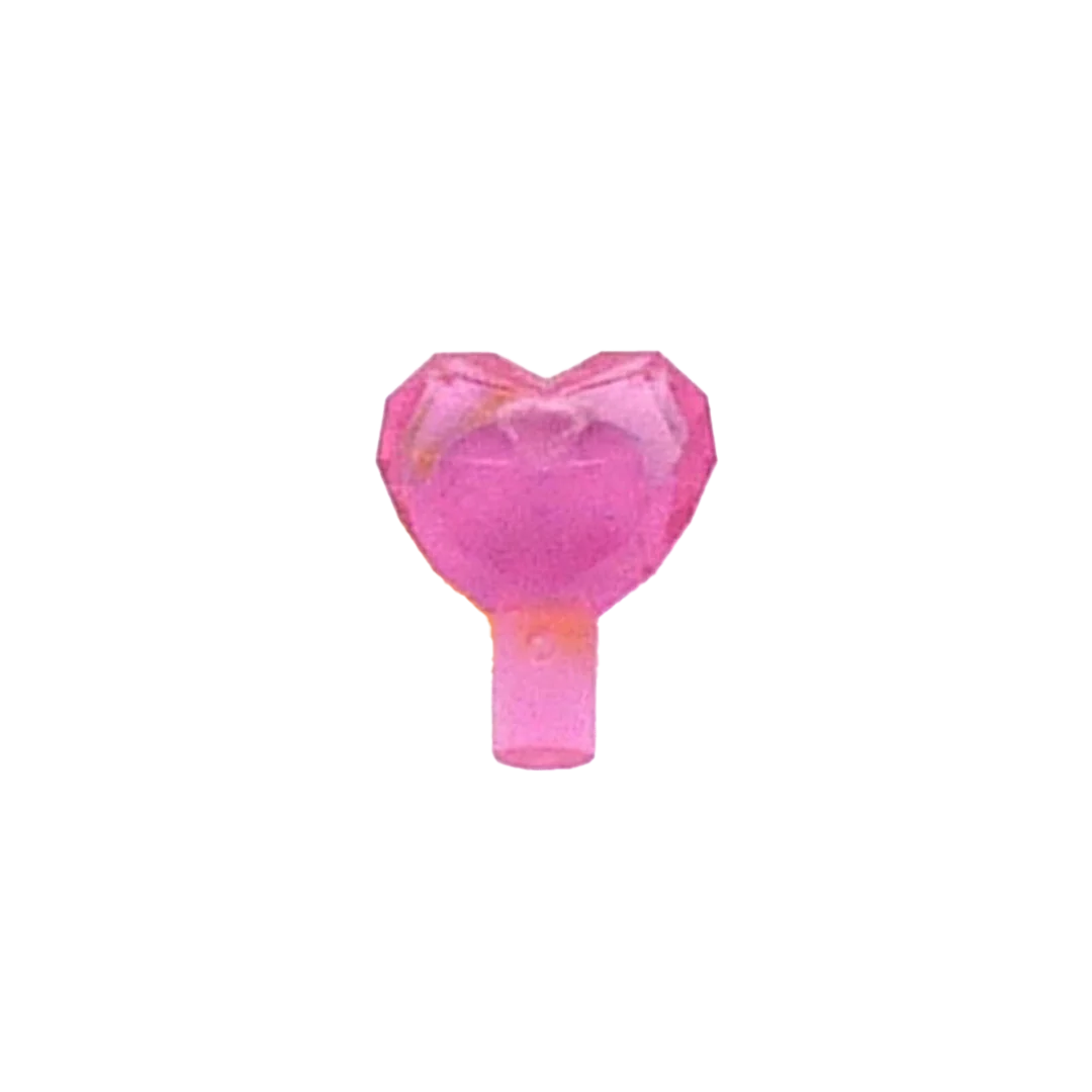 Translucent Pink LEGO Heart - Minifigure Accessory