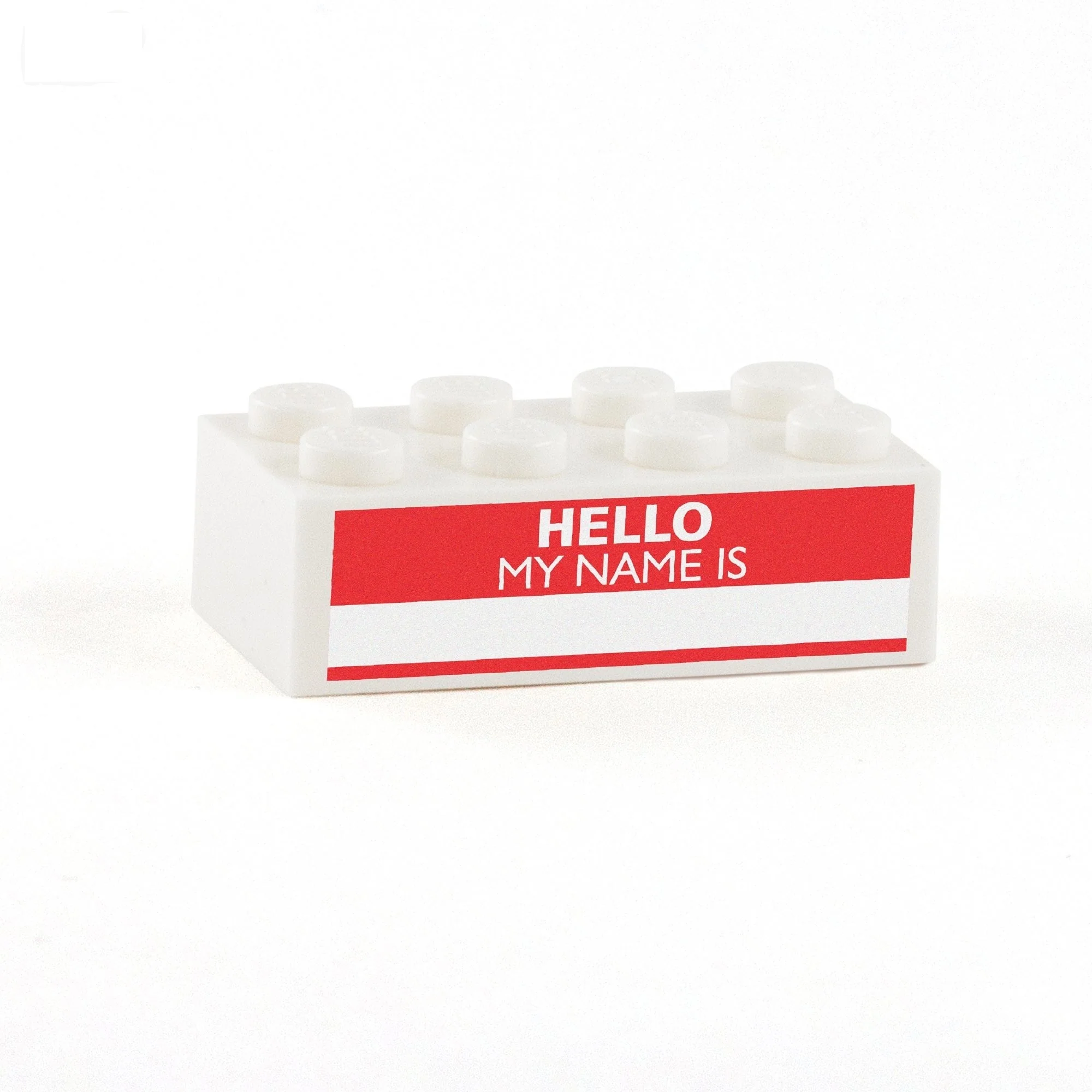 Hello My Name is .... Display Brick - Custom Printed 2 x 4 Brick