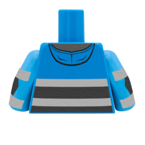 Hi Vis Jacket  - Custom Design Minifigure Torso - Image 50