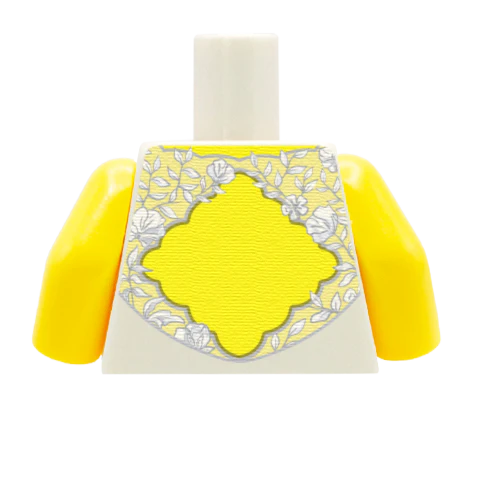 High Neck Diamond Back Wedding Dress - Custom Design Minifigure Torso - Image 8