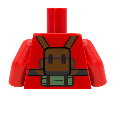Hiker Top - Custom Design Minifigure Torso - Image 64