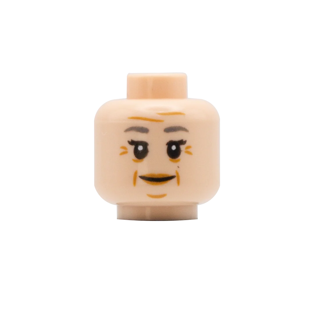 Elderly Scared / Smile - LEGO Minifigure Head - Image 2