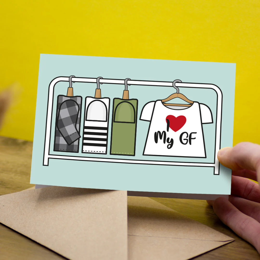 'I Heart My GF' Wardrobe - Greeting Card - Image 2