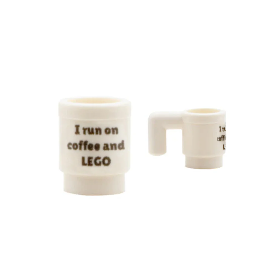 I Run on Coffee and LEGO Mug - Custom Designed LEGO Piece