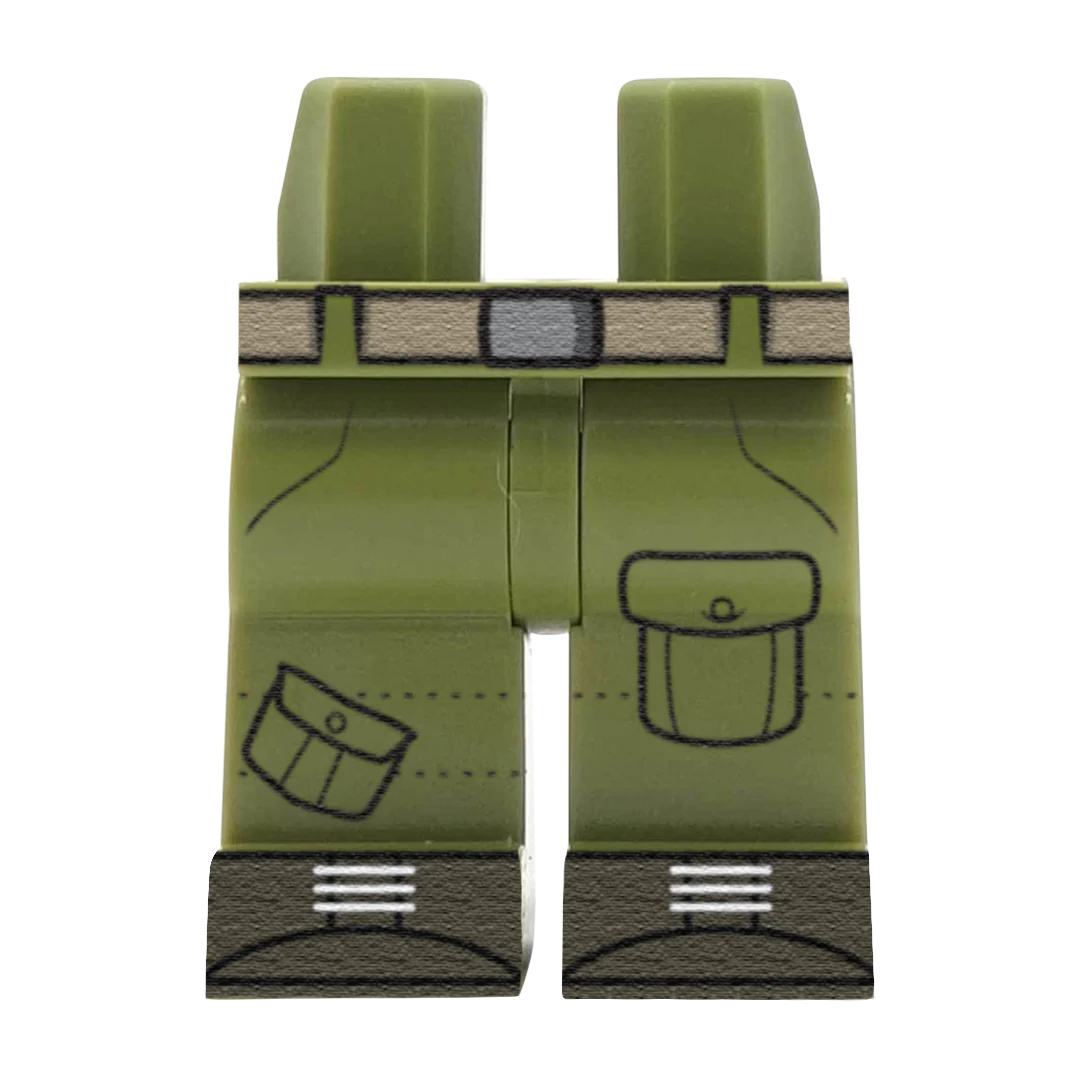 Khaki Cargo Pants - Custom Printed Minifigure Legs