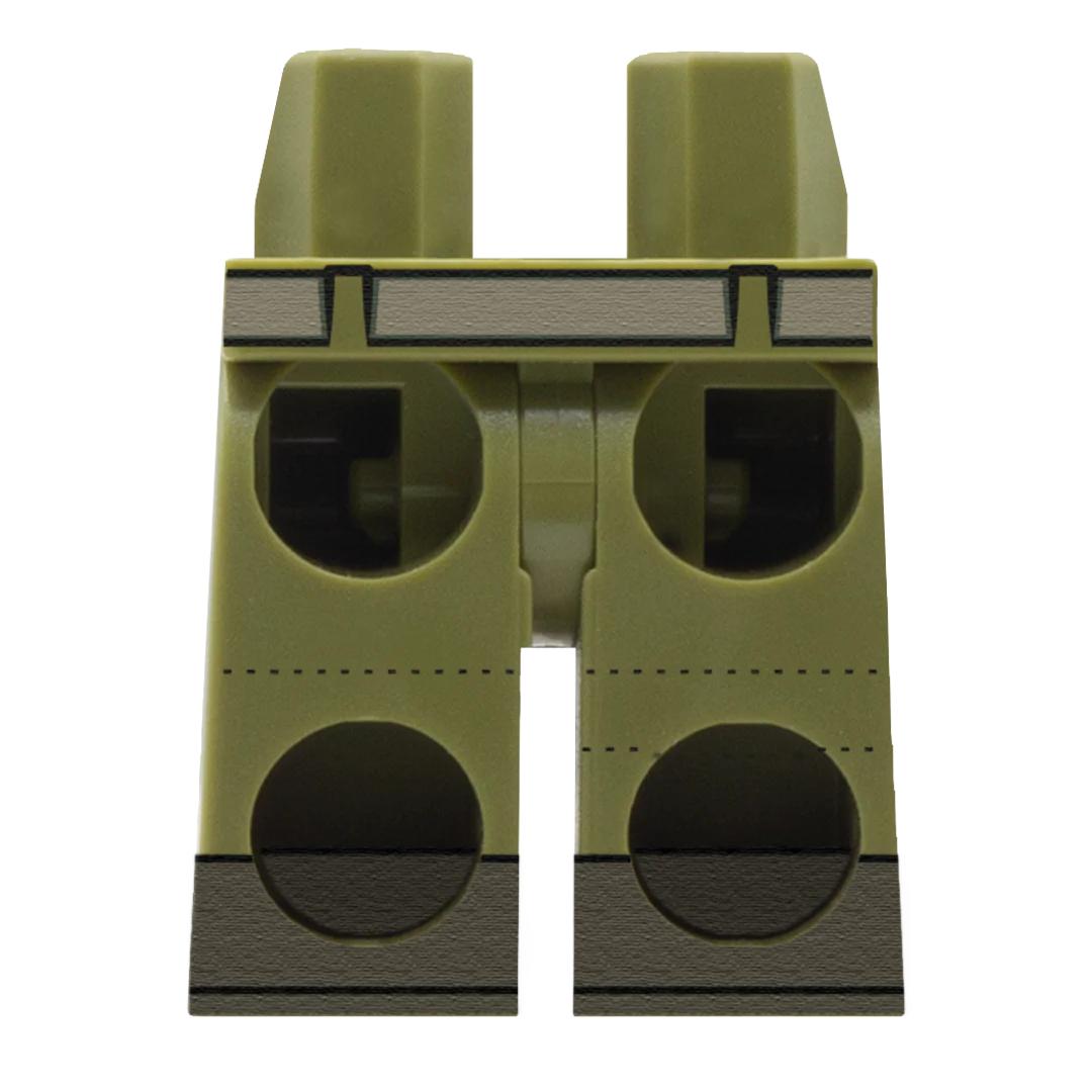 Khaki Cargo Pants - Custom Printed Minifigure Legs - Image 2