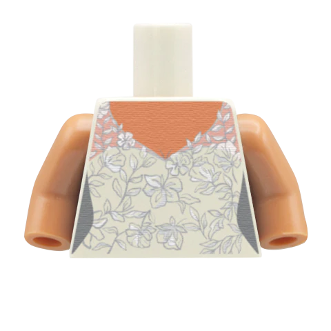 Lace Backless Wedding Dress - Custom Design Minifigure Torso - Image 5