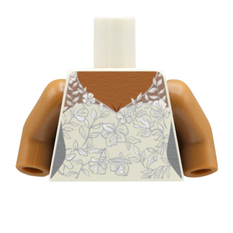 Lace Backless Wedding Dress - Custom Design Minifigure Torso - Image 6