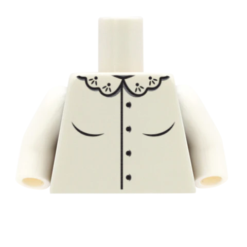 Lace Collar Blouse - Custom Design Minifigure Torso