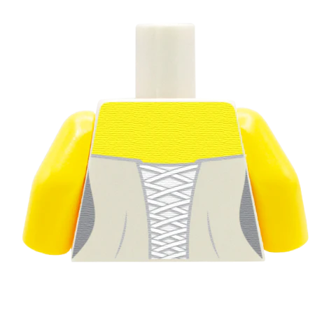 Lace Up Strapless Wedding Dress - Custom Design Minifigure Torso - Image 8