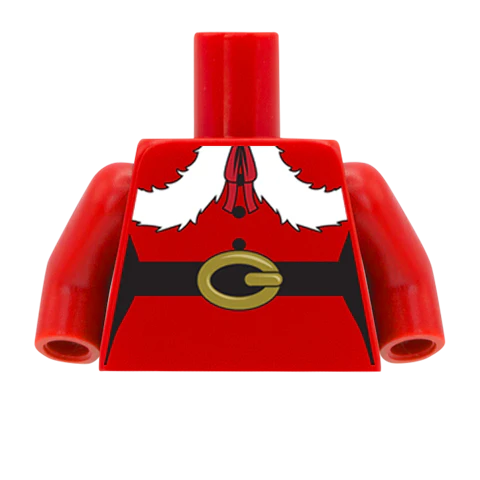 Lady Claus Jacket - Custom Design Minifigure Torso
