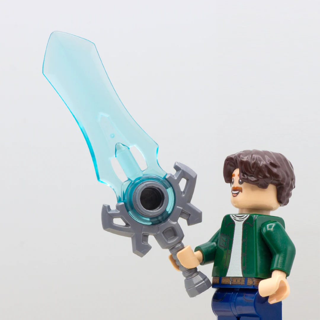 Large Fantasy Blue Sword - LEGO Minifigure Accessory (Plastic Toy) - Image 3