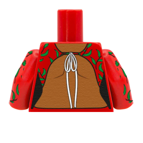 Leafy Maxi Dress Torso - Custom Design Minifigure Torso - Image 23