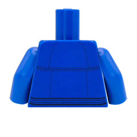 Leather Jacket Over Shirt - Custom Design Minifigure Torso - Image 35