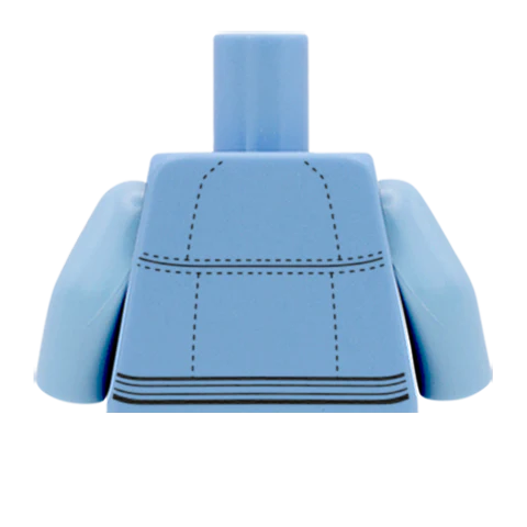 Leather Jacket Over Shirt - Custom Design Minifigure Torso - Image 37