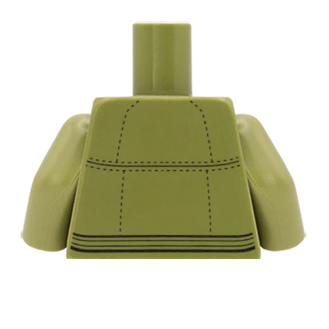 Leather Jacket Over Shirt - Custom Design Minifigure Torso - Image 47