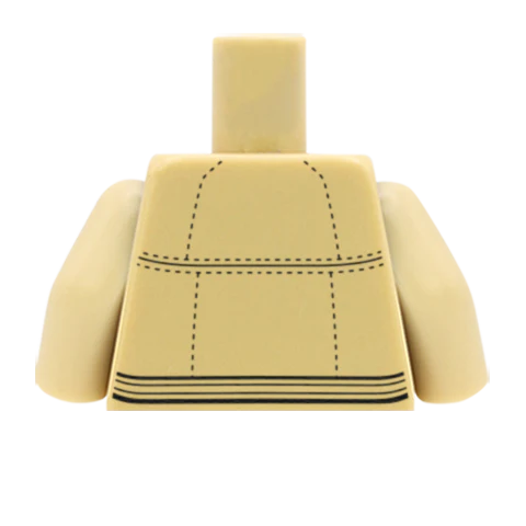 Leather Jacket Over Shirt - Custom Design Minifigure Torso - Image 51