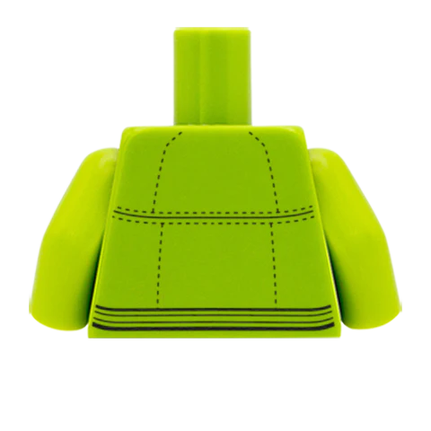 Leather Jacket Over Shirt - Custom Design Minifigure Torso - Image 52