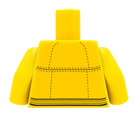 Leather Jacket Over Shirt - Custom Design Minifigure Torso - Image 63