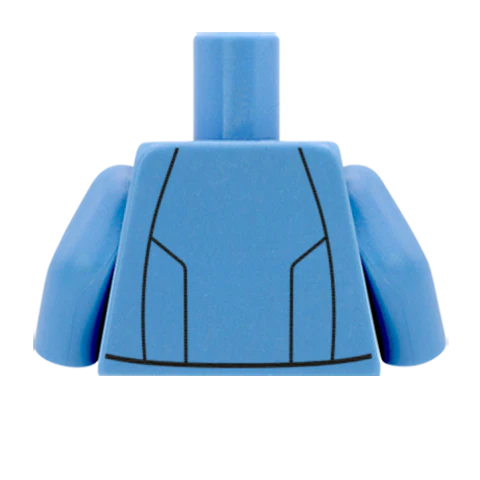 Leather Waistcoat Under Jacket - Custom Design Minifigure Torso - Image 56
