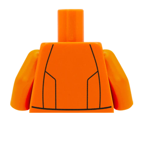 Leather Waistcoat Under Jacket - Custom Design Minifigure Torso - Image 62