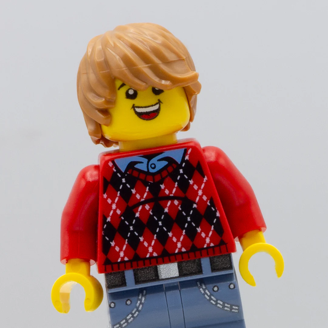 LEGO Argyle Jumper with Blue Shirt - Lego Minifigure Torso - Image 3