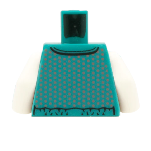 LEGO Cute Polka Dot Collared Shirt  - Lego Minifigure Torso - Image 2