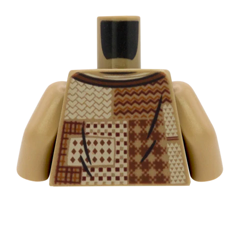 LEGO Dark Tan Cardigan with Tie - Lego Minifigure Torso - Image 2